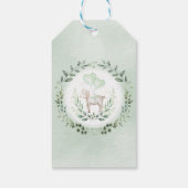 かわいい子羊春緑の赤ちゃんシャワーありがとう ギフトタグ (裏面)