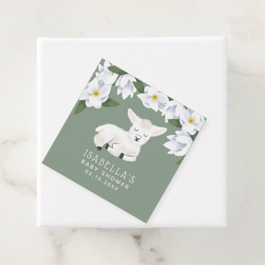 かわいい子羊男女兼用赤ちゃんシャワー フェイバータグ (インサイチュ)