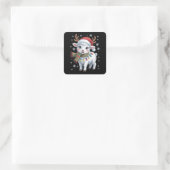かわいい子羊 クリスマス 面白い 動物好き 農家の人 スクエアシール (バッグ)
