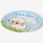 かわいい子羊 ペーパープレート (アングル)