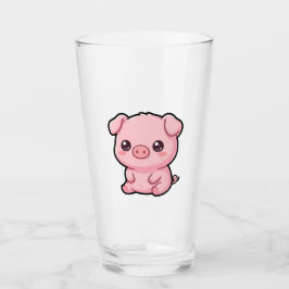 かわいい子豚のガラス タンブラー カップ