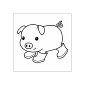 かわいい子豚のゴムブーツ ラバースタンプ (インプリント)