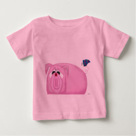 かわいい子豚のチュムリーと美しい友達 ベビーTシャツ