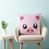 かわいい子豚ピンク背景枕 クッション (椅子)