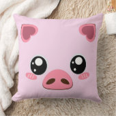 かわいい子豚ピンク背景枕 クッション (ブランケット)