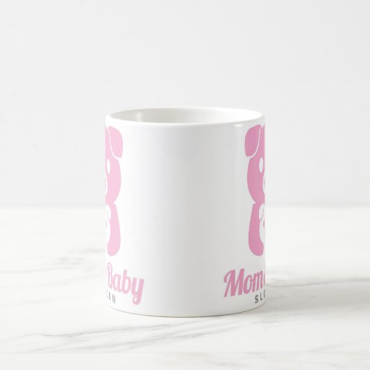 かわいい子豚ママパパピンク色マグカップ コーヒーマグカップ (中央)