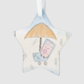 かわいい子豚3頭のビーチ オーナメント (正面)