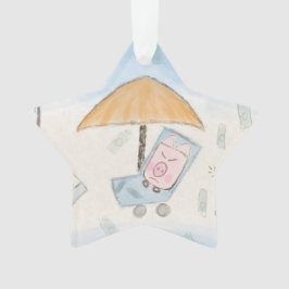 かわいい子豚3頭のビーチ オーナメント