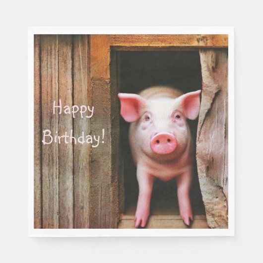 かわいい子豚 スタンダードランチョンナプキン (正面)