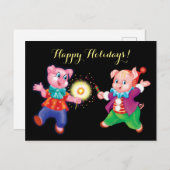 かわいい子豚 ポストカード (正面/裏面)