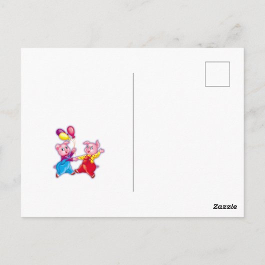 かわいい子豚 ポストカード (裏面)