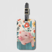かわいい子豚 ラゲッジタグ (正面縦)