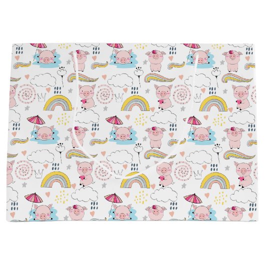 かわいい子豚 ラージペーパーバッグ (正面)