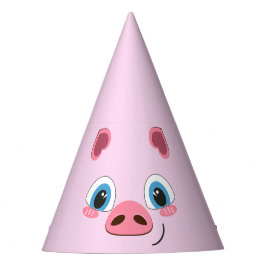 かわいい子豚、大きな青い目 パーティーハット