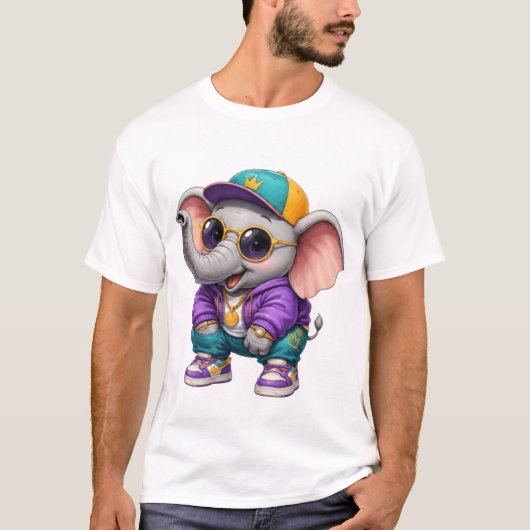 かわいい子象のTシャツ Tシャツ (正面)