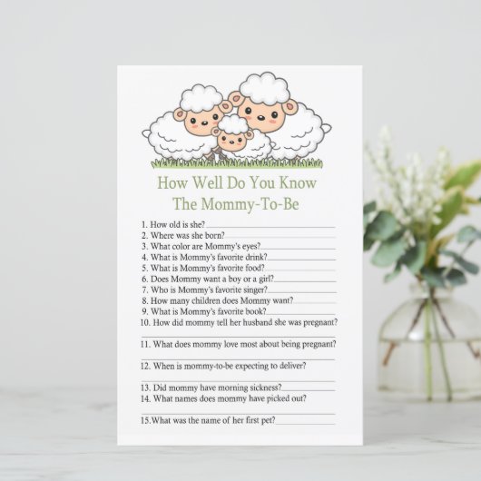 かわいい子赤ちゃんシャワーのゲームをどれだけ知っているか (スタンド正面)