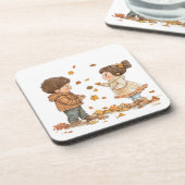 かわいい子遊どもたちの秋 コースター (左側)