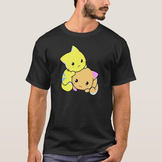 かわいい子遊ネコちゃん Tシャツ (正面)