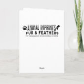 かわいい子遊猫の誕生日の弓とリボン カード (裏面)