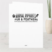 かわいい子遊猫の誕生日湾曲大 カード (裏面)