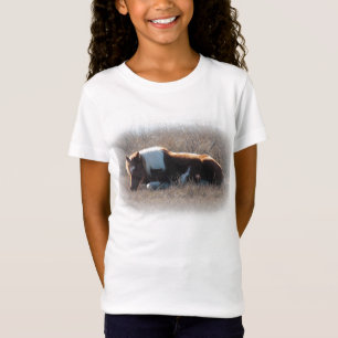 かわいい子馬映像と上子供 Tシャツ