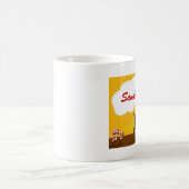 かわいい子鹿のイラストレーション-マグ コーヒーマグカップ (中央)