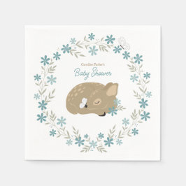 かわいい子鹿の赤ちゃんシャワー スタンダードカクテルナプキン