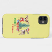 かわいい子鹿トナカイサンタメリークリスマスパーティー Case-Mate iPhoneケース (裏面(横))