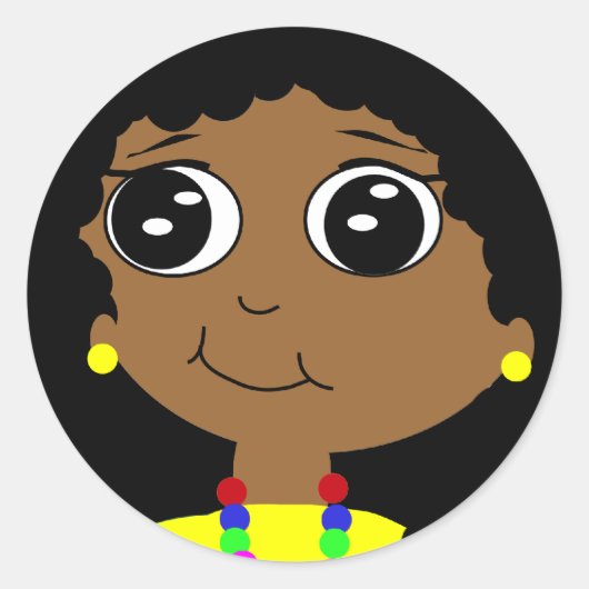 かわいい子 ラウンドシール (正面)