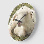 かわいい子 ラージ壁時計 (傾斜)