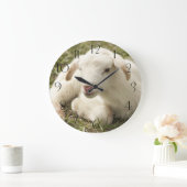 かわいい子 ラージ壁時計 (ホーム)