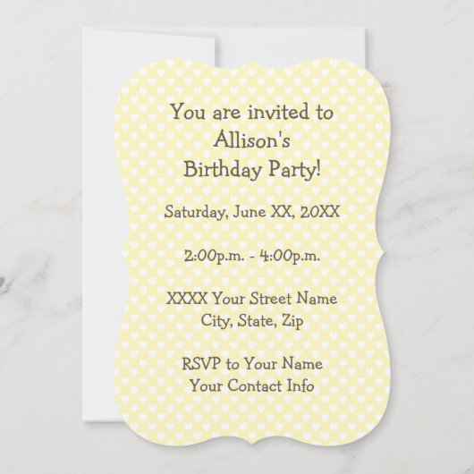 かわいい子 招待状 (裏面)