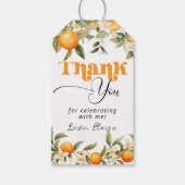 かわいい子 柑橘オレンジ 誕生日 ありがとう ギフトタグ (正面)