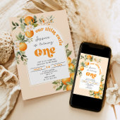 かわいい子 1歳の誕生日パーティー 招待状