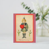 かわいい子inキルトバレンタインデービクトリアンカード シーズンポストカード (スタンド正面)