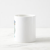 かわいい孔雀のメス+野球帽マグ コーヒーマグカップ (中央)