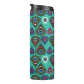 かわいい孔雀の羽パターン タンブラー (回転右)