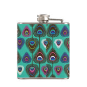 かわいい孔雀の羽パターン フラスク (裏面)