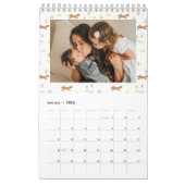 かわいい季節の動物のパターン家族の写真 カレンダー (1月 2026)