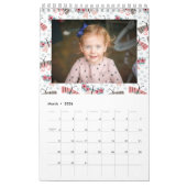 かわいい季節の動物のパターン家族の写真 カレンダー (3月 2026)