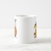 かわいい季節の秋かぼちゃの水彩秋 コーヒーマグカップ (中央)