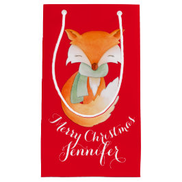 かわいい孤の包まれたな芸術はクリスマスのギフトバッグを示しました スモールペーパーバッグ