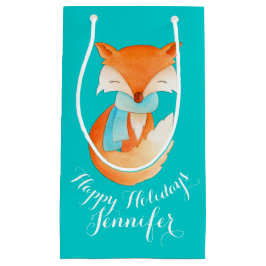 かわいい孤の包まれたな芸術はクリスマスのギフトバッグを示しました スモールペーパーバッグ