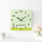 かわいい孤独な犬の時計！ スクエア壁時計 (ホーム)