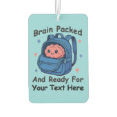 かわいい学校に戻るカスタマイズ可能な「Brain Ready」 カーエアーフレッシュナー (裏面)