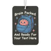 かわいい学校に戻るカスタマイズ可能な「Brain Ready」 カーエアーフレッシュナー (裏面)