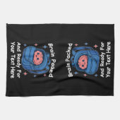 かわいい学校に戻るカスタマイズ可能な「Brain Ready」 キッチンタオル (横)