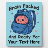 かわいい学校に戻るカスタマイズ可能な「Brain Ready」 フォトプラーク (正面)