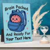 かわいい学校に戻るカスタマイズ可能な「Brain Ready」 フォトプラーク (側面)
