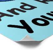 かわいい学校に戻るカスタマイズ可能な「Brain Ready」 ポスター (角)